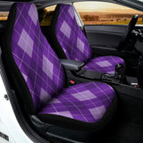 Purple Argyle Pattern Print Universal Fit Car Seat Covers 102422