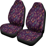 Purple Bohemian Dream Catcher Print Universal Fit Car Seat Covers 102422