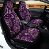 Purple Bohemian Mandala Pattern Print Universal Fit Car Seat Covers 102422