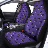 Purple Boston Terrier Pattern Print Universal Fit Car Seat Covers 102422