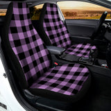 Purple Buffalo Plaid Print Universal Fit Car Seat Covers 102422
