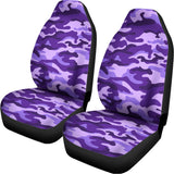 Purple Camouflage Print Universal Fit Car Seat Covers 102422