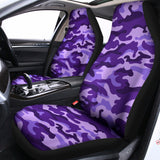 Purple Camouflage Print Universal Fit Car Seat Covers 102422
