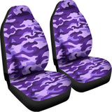 Purple Camouflage Print Universal Fit Car Seat Covers 102422