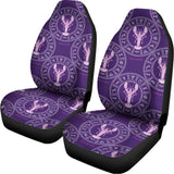 Purple Cancer Zodiac Pattern Print Universal Fit Car Seat Covers 102422