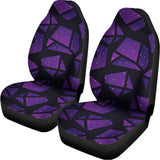 Purple Crystal Cosmic Galaxy Space Print Universal Fit Car Seat Covers 102422