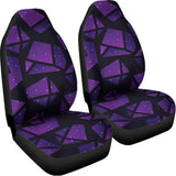 Purple Crystal Cosmic Galaxy Space Print Universal Fit Car Seat Covers 102422