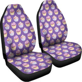 Purple Cupcake Pattern Print Universal Fit Car Seat Covers 102422