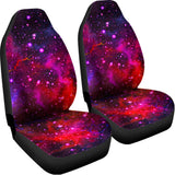 Purple Dark Galaxy Space Print Universal Fit Car Seat Covers 102422