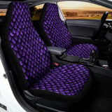 Purple Dragon Scales Pattern Print Universal Fit Car Seat Covers 102422