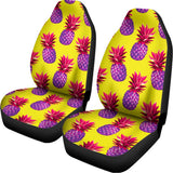 Purple EDM Pineapple Pattern Print Universal Fit Car Seat Covers 102422