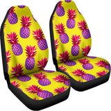 Purple EDM Pineapple Pattern Print Universal Fit Car Seat Covers 102422