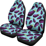 Purple Eggplant Pattern Print Universal Fit Car Seat Covers 102422