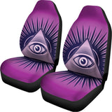 Purple Eye of Providence Print Universal Fit Car Seat Covers 102422