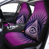 Purple Eye of Providence Print Universal Fit Car Seat Covers 102422