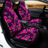 Purple Floral Flower Pattern Print Universal Fit Car Seat Covers 102422