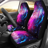 Purple Galaxy Space Blue Stardust Print Universal Fit Car Seat Covers 102422