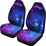 Purple Galaxy Space Blue Starfield Print Universal Fit Car Seat Covers 102422