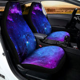 Purple Galaxy Space Blue Starfield Print Universal Fit Car Seat Covers 102422