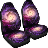 Purple Galaxy Space Spiral Cloud Print Universal Fit Car Seat Covers 102422
