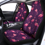 Purple Geometric Flamingo Pattern Print Universal Fit Car Seat Covers 102422