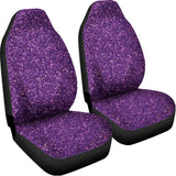 Purple (NOT Real) Glitter Print Universal Fit Car Seat Covers 102422