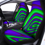 Purple Green Psychedelic Trippy Print Universal Fit Car Seat Covers 102422