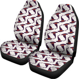 Purple Halloween Witch Hat Pattern Print Universal Fit Car Seat Covers 102422