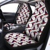Purple Halloween Witch Hat Pattern Print Universal Fit Car Seat Covers 102422