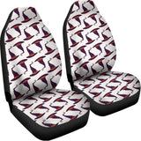 Purple Halloween Witch Hat Pattern Print Universal Fit Car Seat Covers 102422