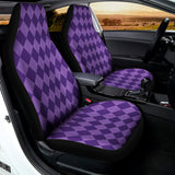 Purple Harlequin Pattern Print Universal Fit Car Seat Covers 102422