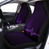 Purple Heartbeat Print Universal Fit Car Seat Covers 102422