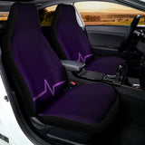 Purple Heartbeat Print Universal Fit Car Seat Covers 102422