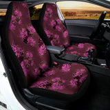 Purple Japanese Amaryllis Pattern Print Universal Fit Car Seat Covers 102422