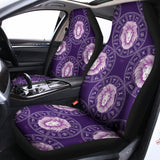Purple Leo Zodiac Pattern Print Universal Fit Car Seat Covers 102422