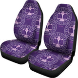 Purple Libra Zodiac Pattern Print Universal Fit Car Seat Covers 102422