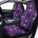 Purple Libra Zodiac Pattern Print Universal Fit Car Seat Covers 102422