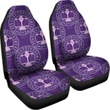 Purple Libra Zodiac Pattern Print Universal Fit Car Seat Covers 102422
