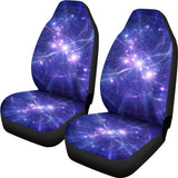 Purple Light Circle Galaxy Space Print Universal Fit Car Seat Covers 102422