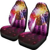 Purple Light Disco Ball Print Universal Fit Car Seat Covers 102422