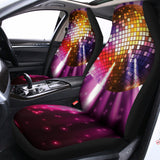 Purple Light Disco Ball Print Universal Fit Car Seat Covers 102422