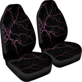 Purple Lightning Print Universal Fit Car Seat Covers 102422