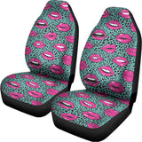 Purple Lips Pattern Print Universal Fit Car Seat Covers 102422