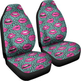 Purple Lips Pattern Print Universal Fit Car Seat Covers 102422