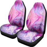 Purple Liquid Marble Print Universal Fit Car Seat Covers 102422