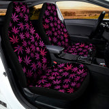 Purple Marijuana Leaf Pattern Print Universal Fit Car Seat Covers 102422