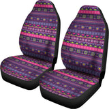 Purple Native Tribal Pattern Print Universal Fit Car Seat Covers 102422