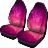 Purple Nebula Cloud Galaxy Space Print Universal Fit Car Seat Covers 102422