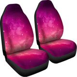 Purple Nebula Cloud Galaxy Space Print Universal Fit Car Seat Covers 102422