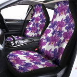 Purple Orchid Flower Pattern Print Universal Fit Car Seat Covers 102422
